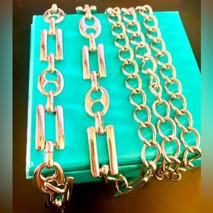 Silver Tone Statement Chain Belt
